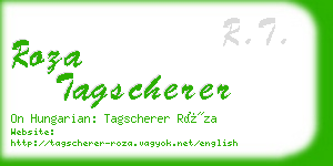 roza tagscherer business card